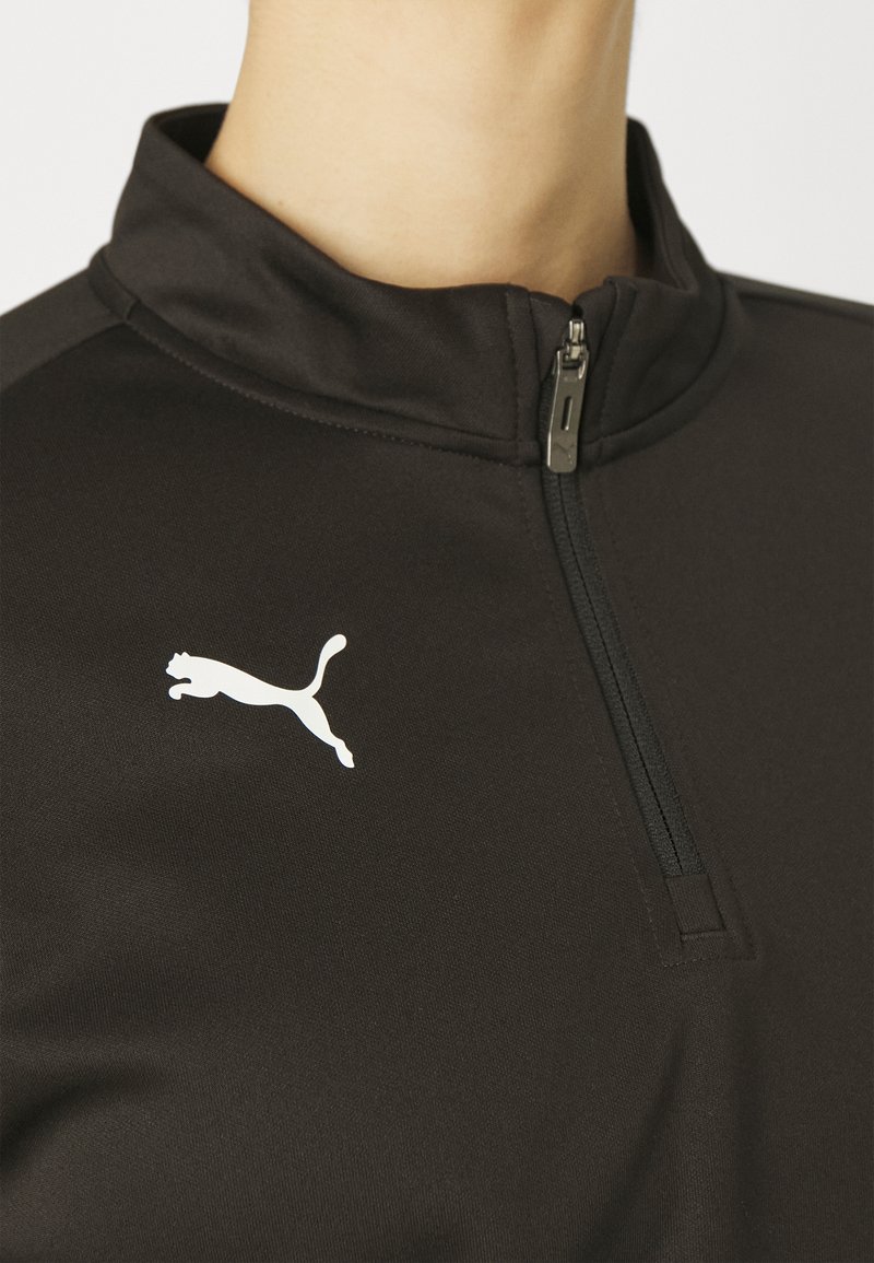 Puma TEAMGOAL TRAINING 1/4 ZIP - Top s dlouhým rukávem - black/white/flat dark gray