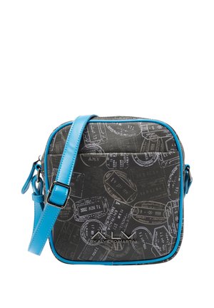 A SPALLA - Borsa a tracolla - black passport/blue