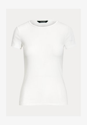 Lauren Ralph Lauren STRETCH COTTON T-SHIRT - Βασικό μπλουζάκι - white
