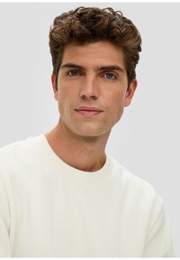 s.Oliver MIT WAFFEL STRUKTUR - Sweatshirt - ecru