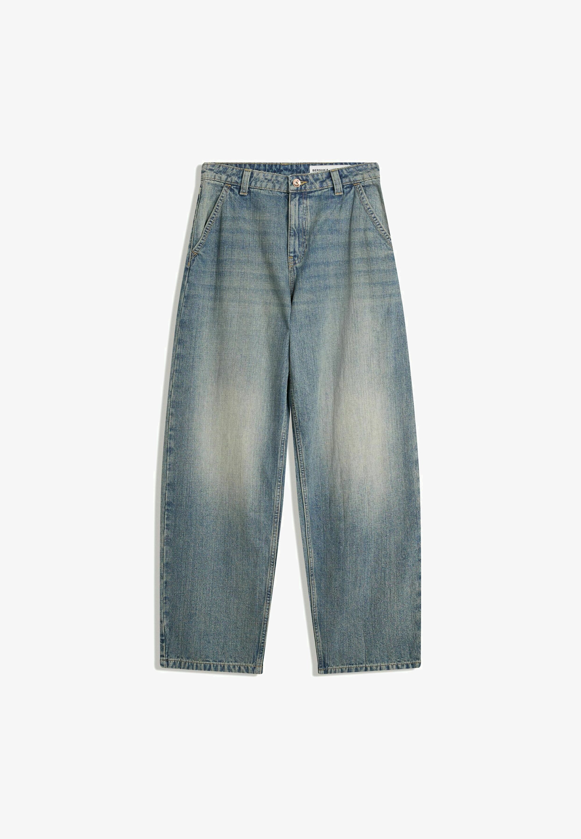 Bershka BALLOON FIT Baggy Jeans blue denim Zalando
