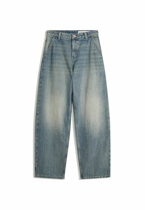 Jean Femme Taille Haute Coupe Droite Large - Denim Fluide Et élastique - Taille S à XXL - Poches Fonctionnelles - Style Baggy Confortable
