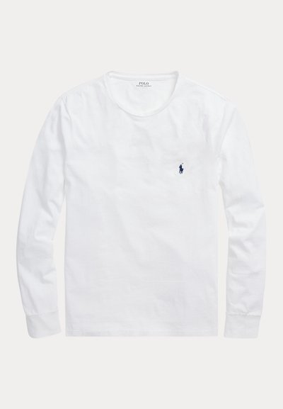 Polo Ralph Lauren CUSTOM SLIM JERSEY LONG-SLEEVE T-SHIRT - Hosszú ujjú felső - white