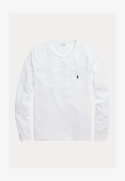 Polo Ralph Lauren CUSTOM SLIM JERSEY LONG-SLEEVE T-SHIRT - Hosszú ujjú felső - white