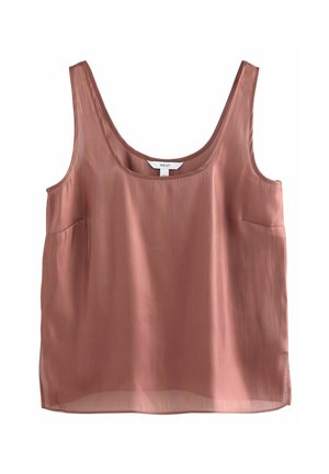GLOSSY SCOOP NECK - Top - pink