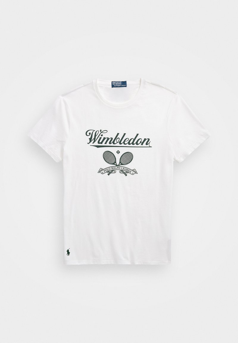 Polo Ralph Lauren WIMBLEDON CUSTOM SLIM FIT T-SHIRT - T-shirt med print - ceramic white