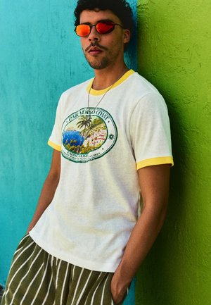 Bershka, T-shirt imprimé - white
