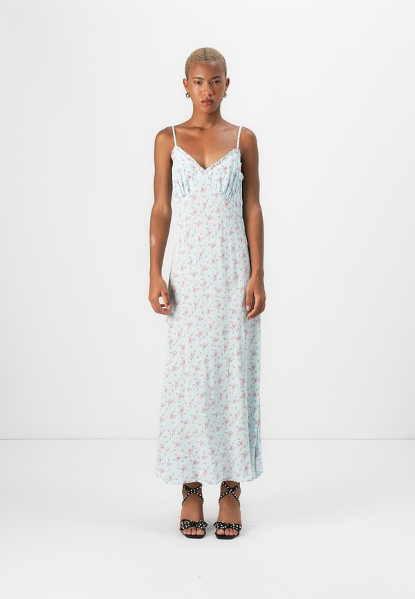 RUFFLE TRIM SLIP MAXI DRESS - Maxi dress - mint