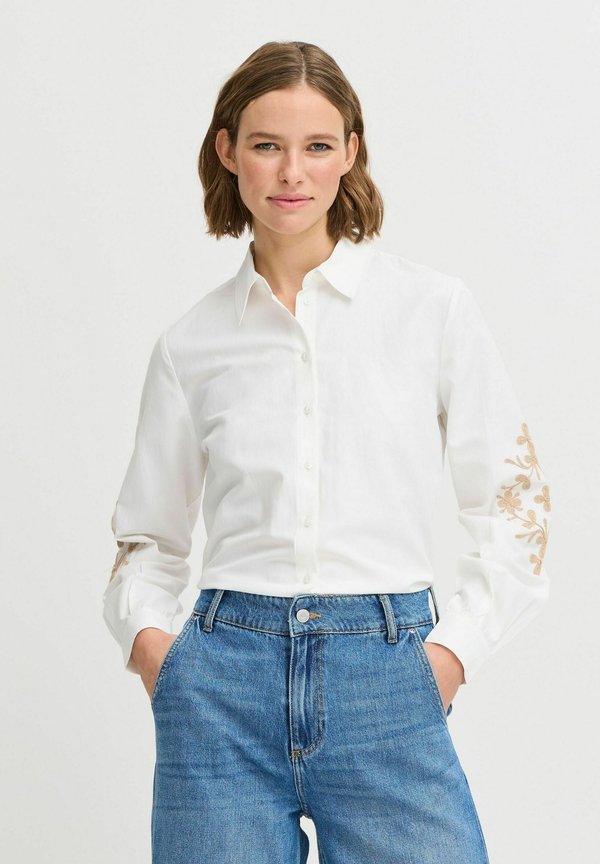 BYHETILA - Button-down blouse - marshmallow