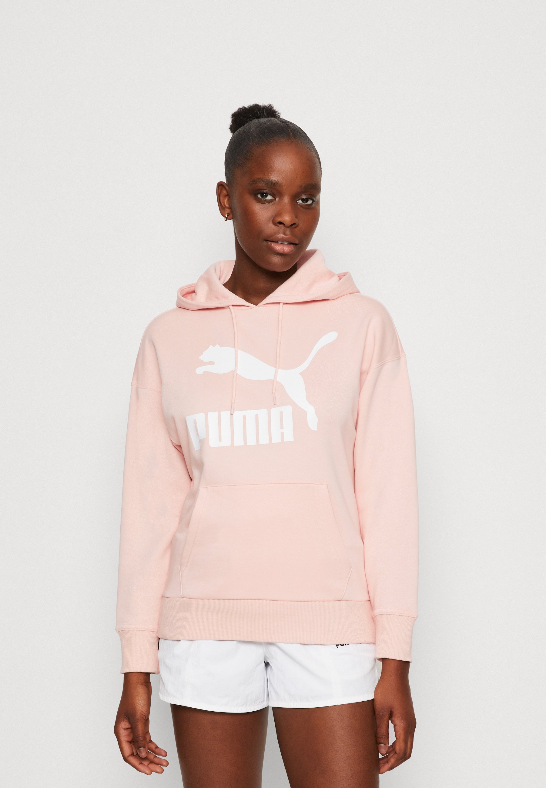 Puma CLASSICS LOGO HOODIE - Sweatshirt - rose dust/pink - Zalando.de
