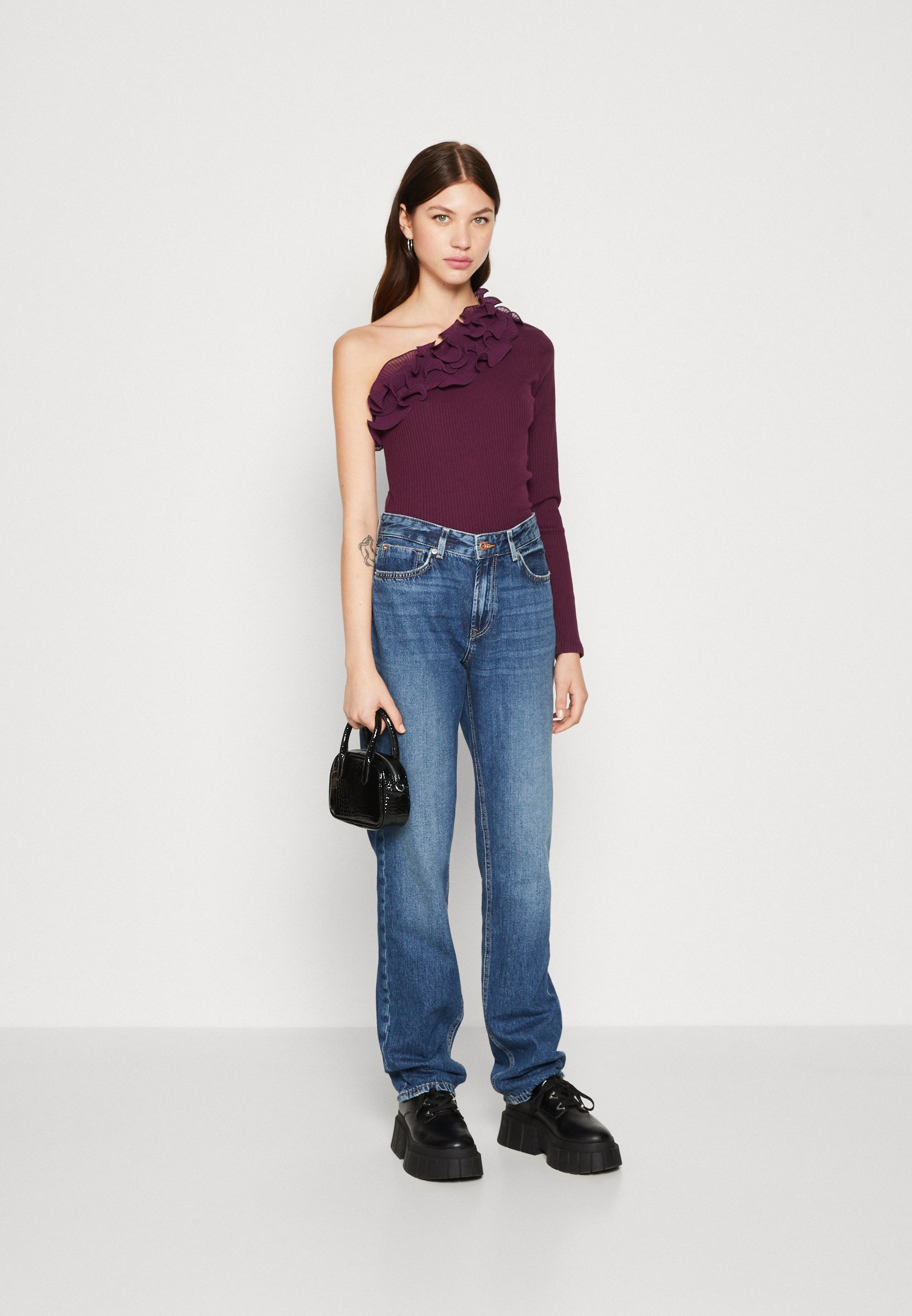 NAME IT Mädchen Langarmshirt Mit Kurzsinglet – Farbe Orchid Bloom, Größe EU 134-140 – Mit Weichem Gummiprint