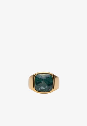 IX STUDIOS IX CUSHION SIGNET MARBLE - Ringe - gold plated