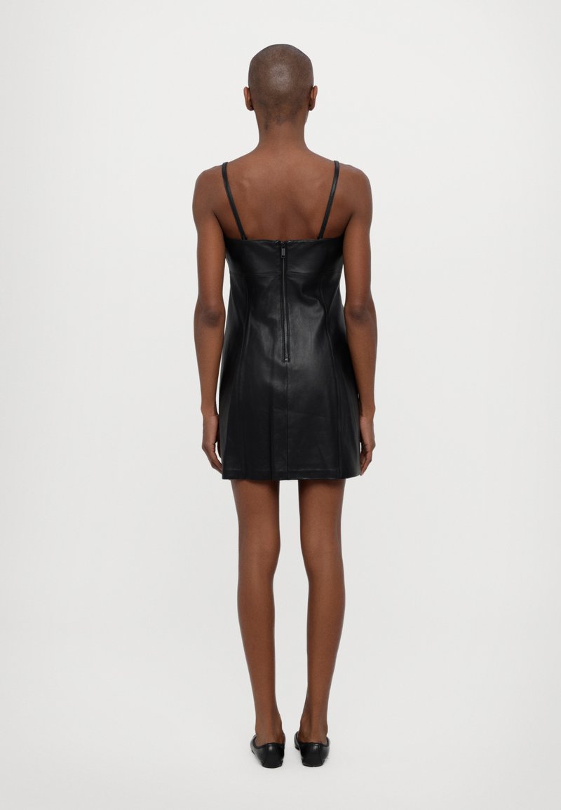 joseph ribkoff leather dress Joseph Ribkoff Leatherette Dress - Black main image 0
