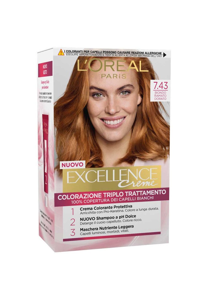 L Oreal Paris Excellence Permanente 3 Pezzi Tinte Capelli Biondo Ramato Dorato Malva Zalando It