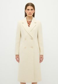 adL GLITTERED DOUBLE BREASTED LONG - Mantel - beige