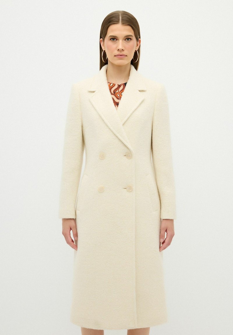 adL GLITTERED DOUBLE BREASTED LONG - Mantel - beige