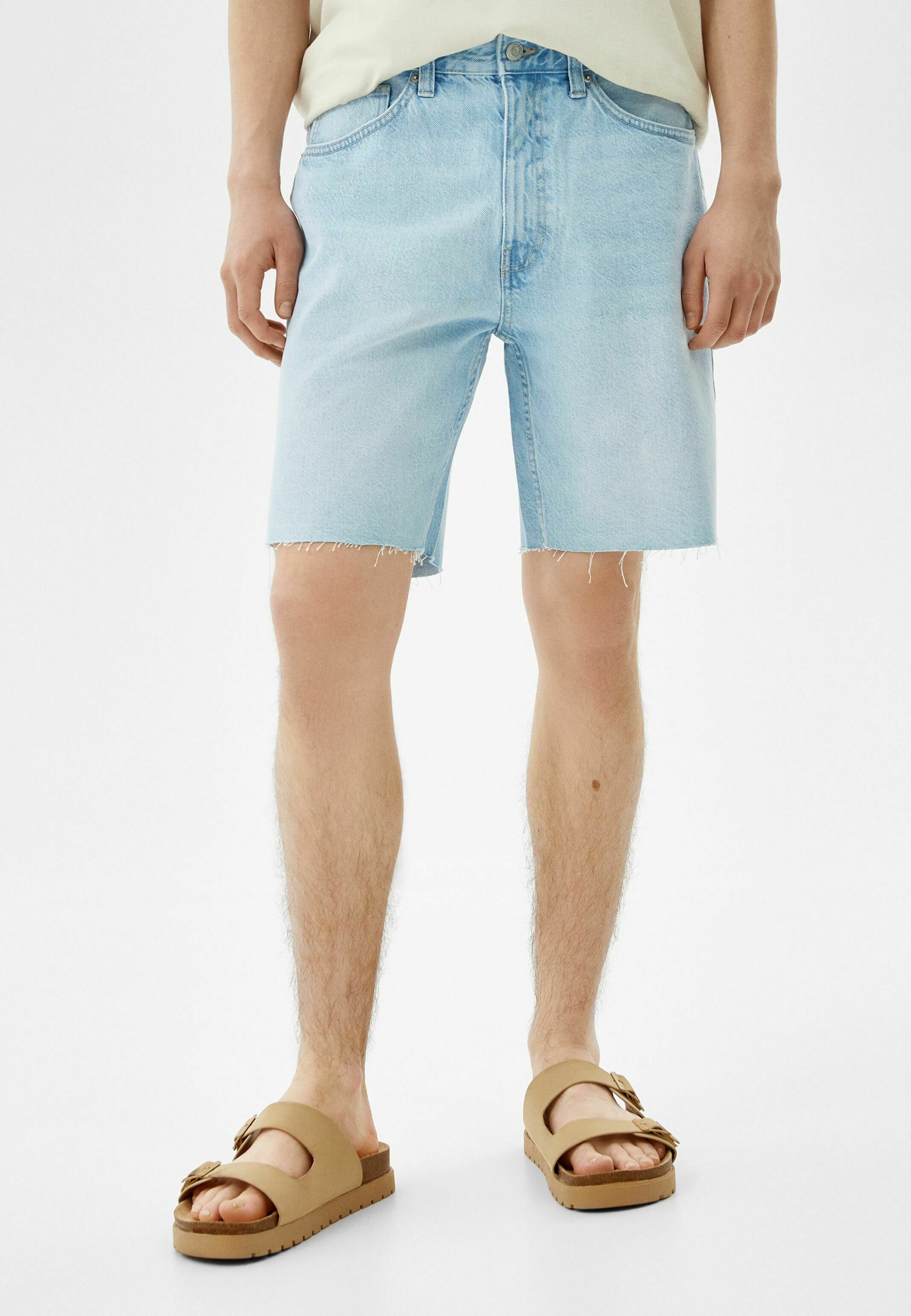 Bershka BERMUDA - Shorts di jeans - light blue/celeste - Zalando.it
