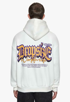 Dropsize OVERSIZE NEVER GIVE UP  - Kapuzenpullover - washedwhite