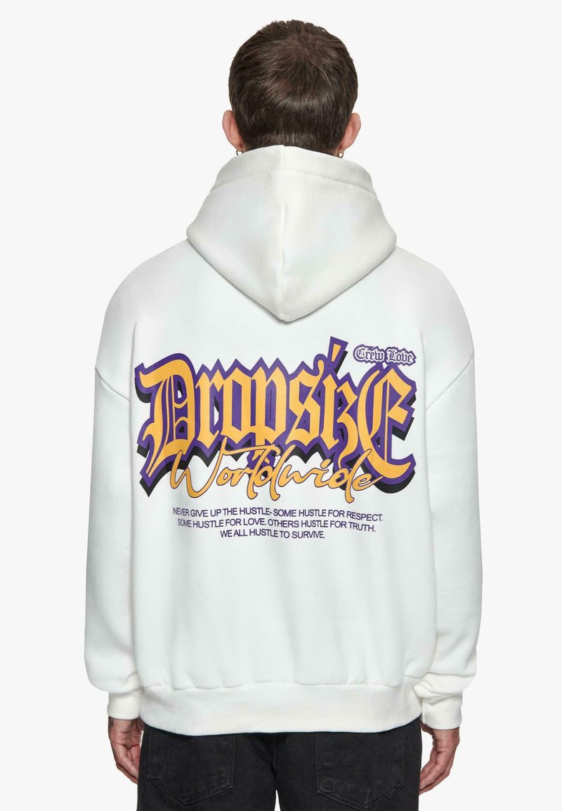 Dropsize - OVERSIZE NEVER GIVE UP  - Majica s kapuljačom - washedwhite, Povećaj