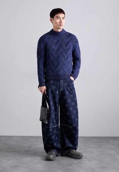 Henrik Vibskov FLAT CREWNECK - Strickpullover - navy