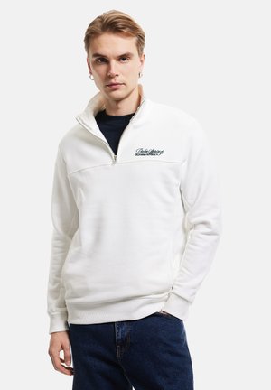 HALF ZIPPERED  - Sudadera - white