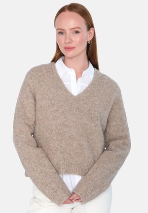 PERNILLE - Stickad tröja - savannah tan