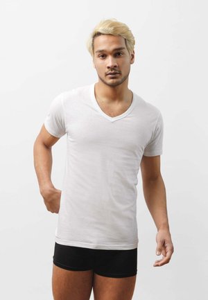 SNOCKS 2 Pack V-Neck - Hemd - weiß