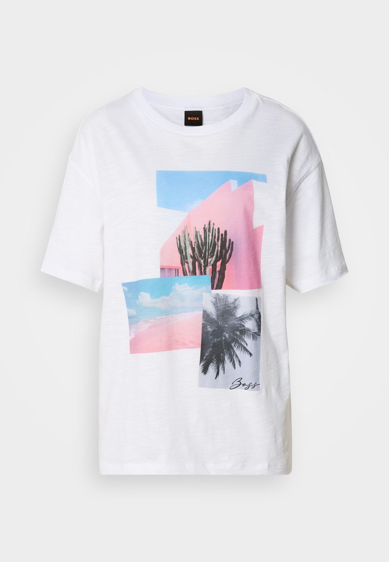 Boss T-shirt print crème Boss T-shirt print crème
