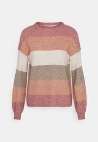 ONLATIA STRIPE - Striktrøje - dusty rose/misty rose/birch/beige