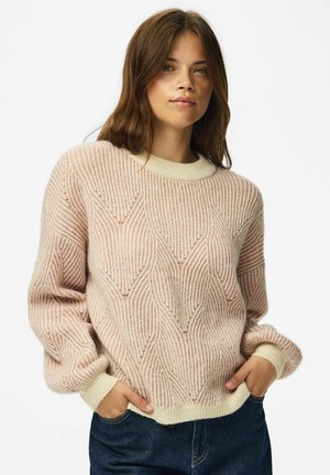 Pieces, STRICKPULLOVER PCJENNA - Пуловер - whitecap gray