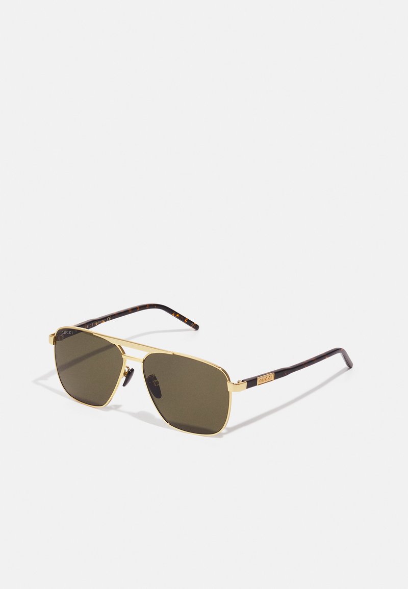 Gucci UNISEX - Solglasögon - gold/havana/green