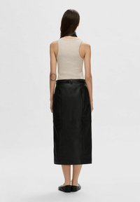 Selected Femme SLFANNA O NECK TANK  - Linne - oatmeal