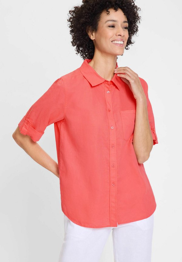 MIT KREMPELBAREN ÄRMELN - Hemdbluse - rosa