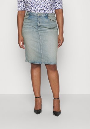 Bleistiftrock - light-blue denim