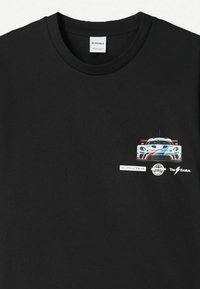 Bershka SHORT SLEEVE  - Potiskana majica - black