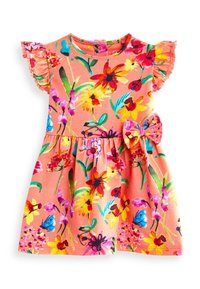 Next Vestido informal - coral pink floral
