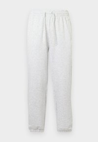 Helle graue Sweatpants aus weichem Material, mit einem elastischen Bund und Kordelzügen sowie elastischen Bündchen an den Knöcheln.