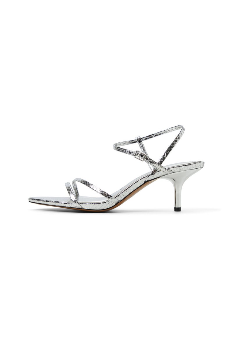 ALDO Sandalen met hoge hak zilverkleurig