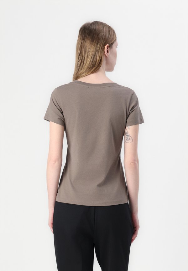 MONOLOGO V NECK TEE - Print T-shirt - beige4