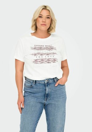 CARCRUZ  - Print T-shirt - cloud dancer