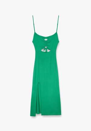 INSIDE, VESTIDO MIDI ESCOTE CUT OUT - Vestido informal - verde