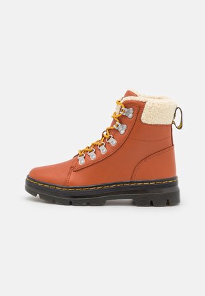 Bottines à lacets - cognac