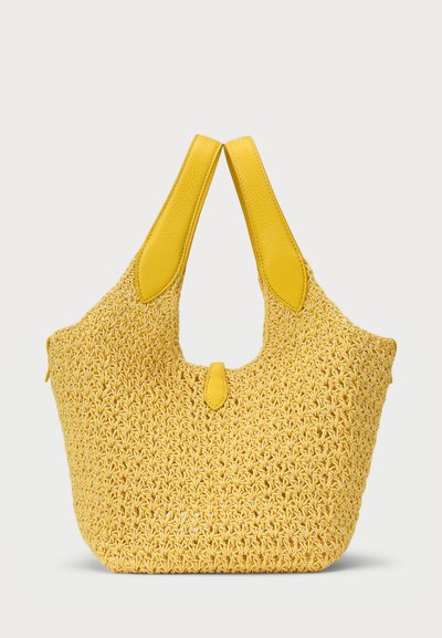 Polo Ralph Lauren POLO PLAY CORD TOTE - Maisiņveida soma - canary yellow/optic white