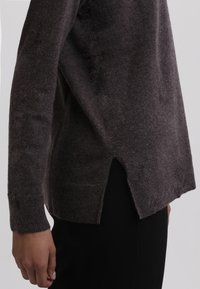 CASH-MERE Strickpullover - taupe melange