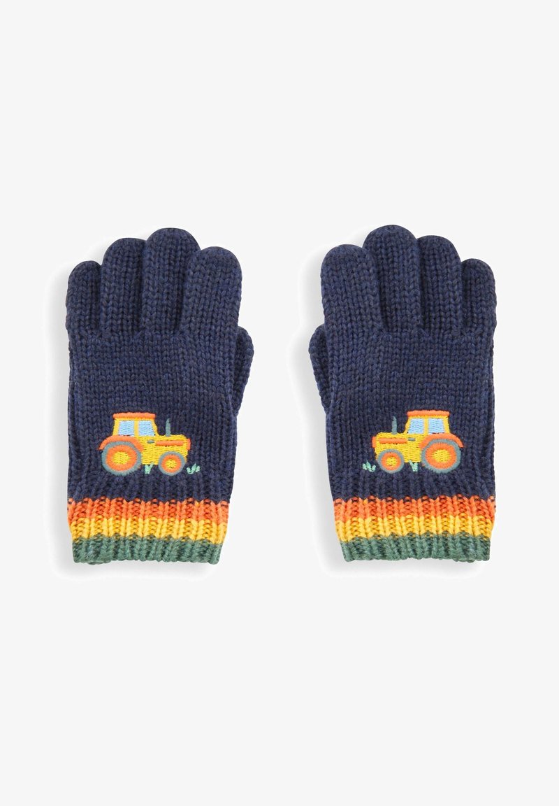 JoJo Maman Bébé TRACTOR APPLIQUE - Rukavice - navy