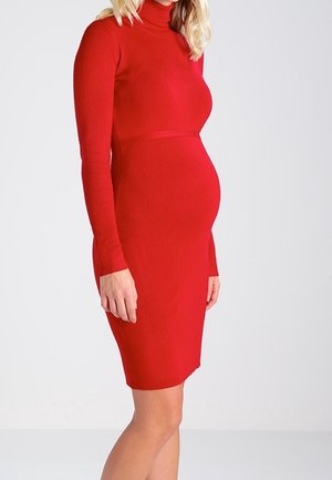 Gebreide jurk - dark red
