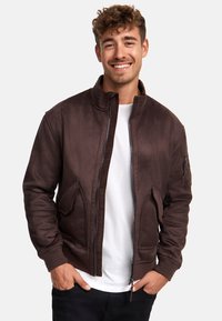 INFROSCO - Chaqueta de cuero sintético - dk brown
