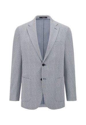 Boggi Milano HOUNDSTOOTH - Blazer jacket - white  blue