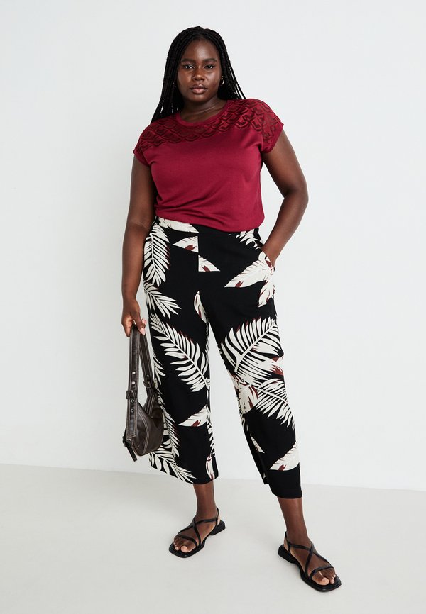 CARFLAKE LIFE MIX - Basic T-shirt - ruby wine4