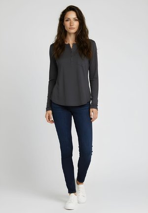 CON BOTONES Y BOLSILLO - Camiseta de manga larga - gris